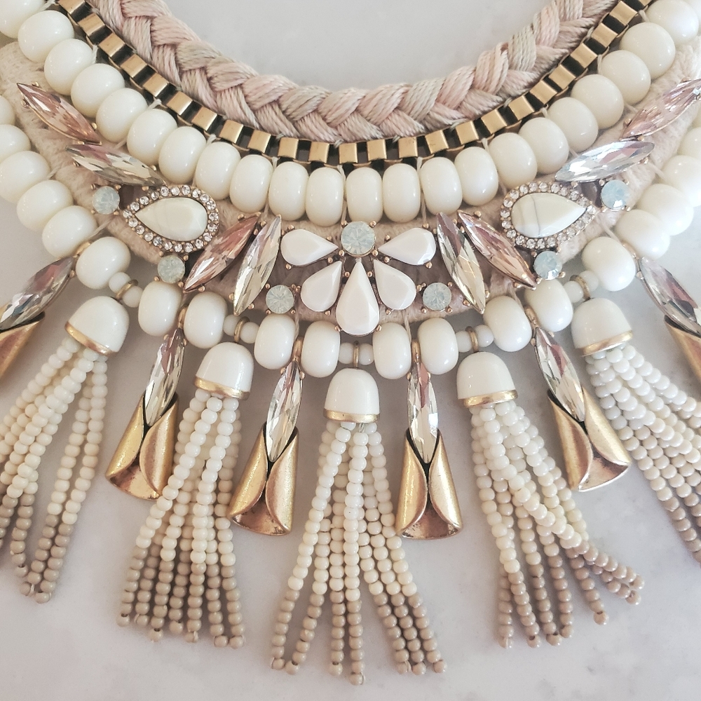 Stella & Dot Eloise beaded tussle necklace - Picture 3 of 6